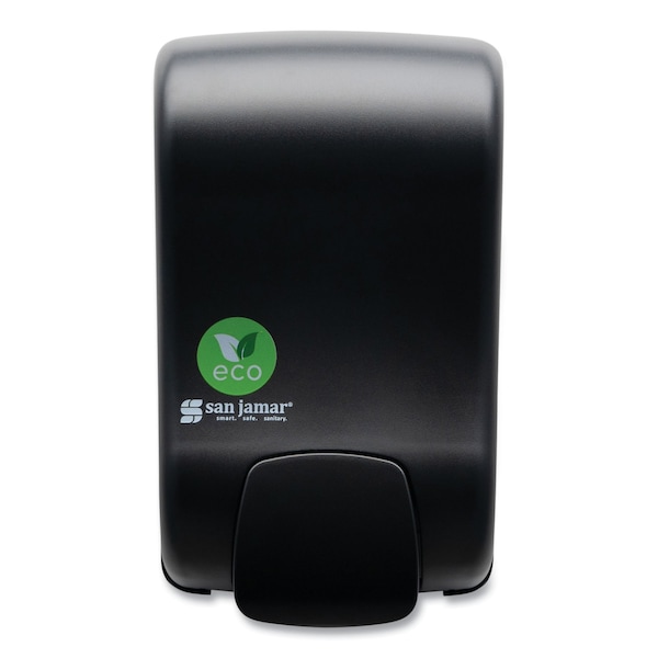 San Jamar ecoLogic Rely Manual Foam Soap and Sanitizer Dispenser, 900 mL, 5, 5 x 4, 5 x 9.25, Black SF900REBK - main